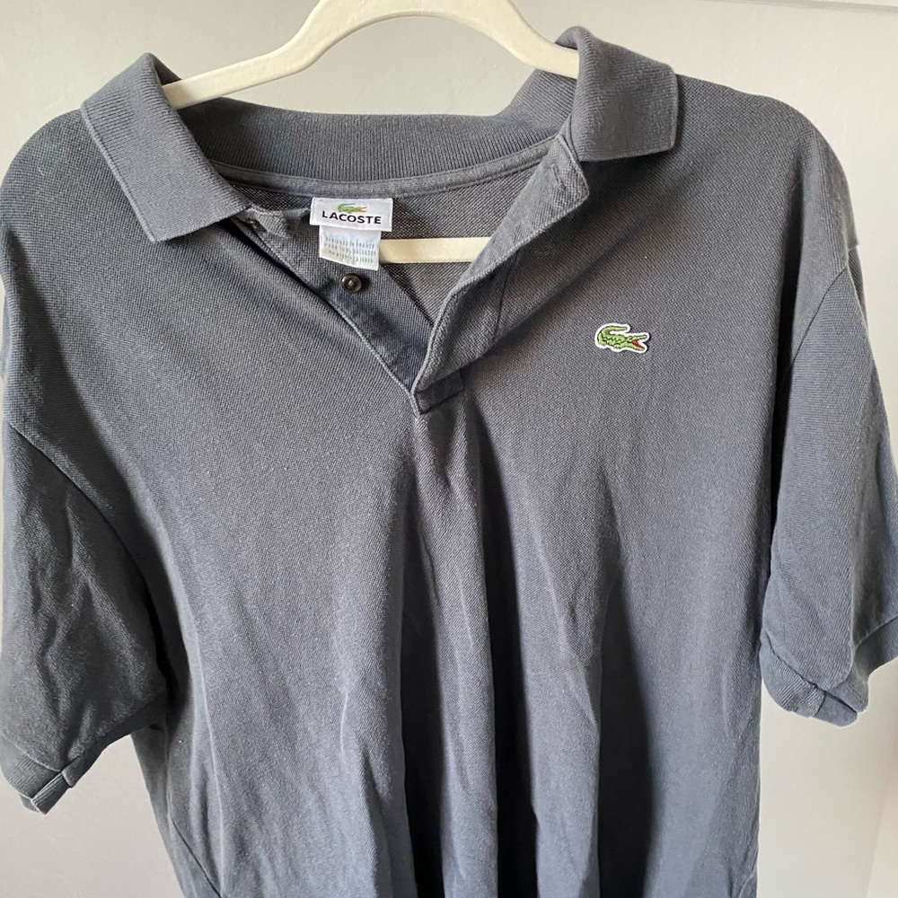 Gray Lacoste Polo: Size 6